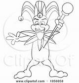 Mardi Jester Clown Pams sketch template