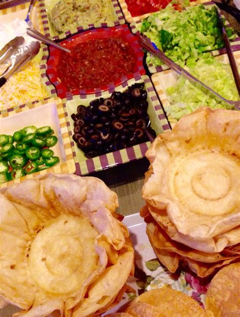 Create Your Own Taco Salad Bar Taco Salad Bar Mexican Food Recipes