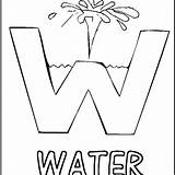 Water Coloring Pages Land Underwater Plants Bottle Printable Getcolorings Cycle Simple Color Kids sketch template