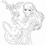 Dva Drawing Overwatch Drawings Getdrawings Fanart Collection Paintingvalley sketch template