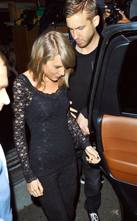 taylor swift sits in calvin harris lap at haim concert and holds his