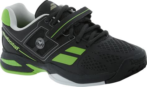 babolat propulse bpm wimbledon junior tennis shoes black green    tennis