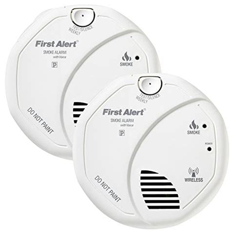 alert sacn st interconnected wireless battery operated smoke alarm  voice