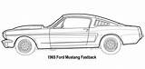 Mustang Ford 1965 Drawing Fastback Line Coloring 65 Cars Shelby Car Sketch Pages Template Derby Pinewood Drawings Google Buscar Con sketch template