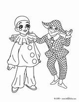 Pierrot Arlequin Carnaval Coloriage Harlequin Clown Hellokids Harlekin Clowns Personnages Arlequines Traditional Payasos Ausmalen Fasching Colorare Arlequín Magique Ausmalbilder Máscaras sketch template