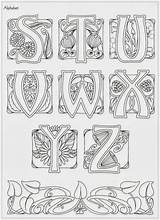 Jugendstil Buchstaben Stencils Balchin Illuminated Abcs Monograms Quilled Regeln Pierce Helen Ornamente sketch template