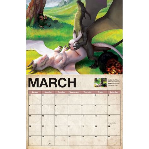 dragon sex 2018 wall calendar