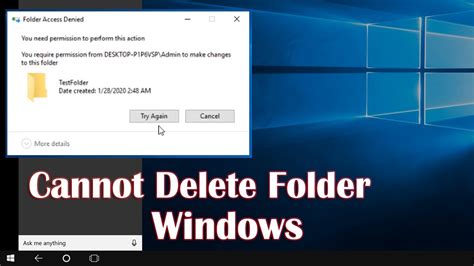 delete folder windows  youtube