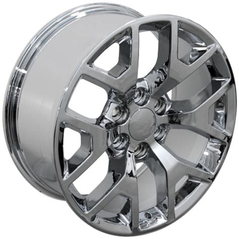 fits chevy  gmc sierra wheels silverado chrome set    rims stock wheel solutions
