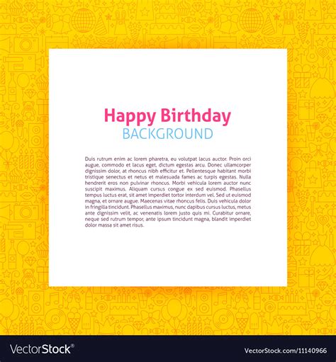 happy birthday paper template royalty  vector image