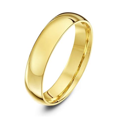 ct yellow gold light weight court shape mm wedding ring