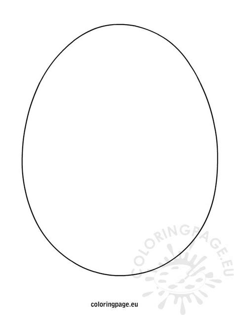 easter egg shape coloring page