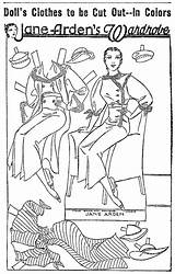 Jane Paper Arden Wardrobe Dolls Promote 1935 Doll Ad Strip Sunday Comic February Pretty Used sketch template
