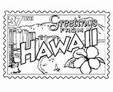 Coloring Pages Hawaiian Hawaii Library Clipart Printable sketch template