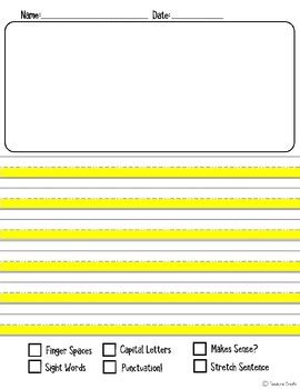 highlighted writing paper  checklist packet  teachcreateadvocate