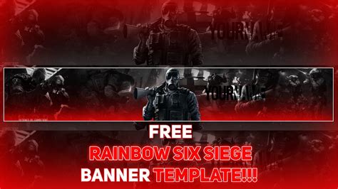 free rainbow six siege banner template youtube