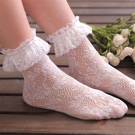 Buy Women Flower Lace Line Socks Princess Sweet