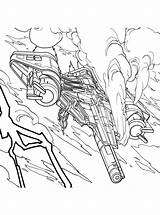 Destiny Spaceship Coloring sketch template