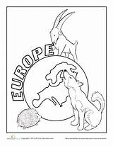 Europe Coloring sketch template