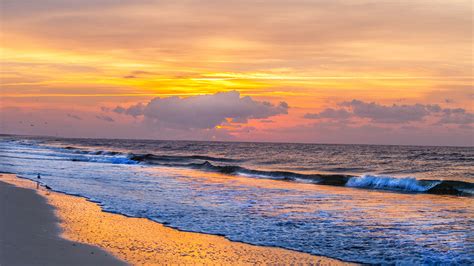 Golden Sunrise Over Ocean Isle Beach Golden Dawn