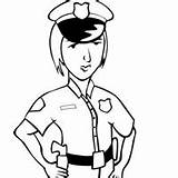Coloring Police Pages People sketch template
