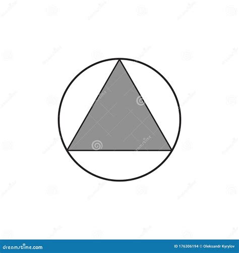 triangle  circle geometric figure stock vector illustration