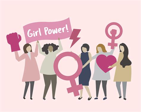 women  feminism  girl power illustration   vectors