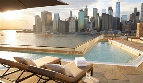 a beautiful new rooftop pool in brooklyn opens to the public on