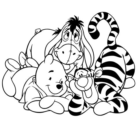 winnie pooh  friends coloring pages picture winnie pooh