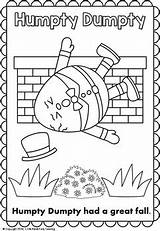 Humpty Dumpty Coloring Pages Nursery Rhyme Preview sketch template