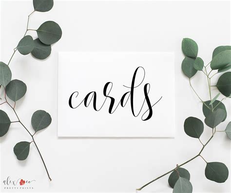 printable cards sign cards printable cards wedding sign etsy