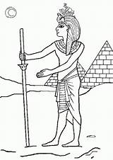 Pharaoh Colorir Pharaohs sketch template