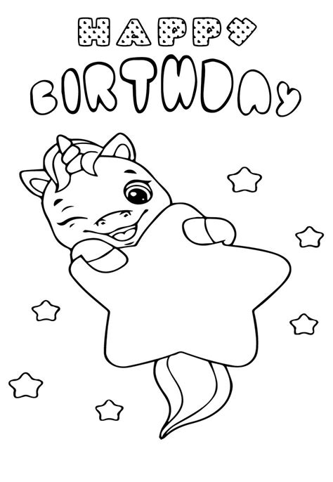 unbelievable unicorn coloring pages cards  printbirthdaycards