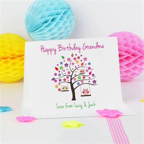 personalised grandma birthday card  andrea fays