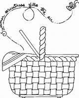 Basket Picnic Coloring Easter Empty Drawing Blanket Pages Color Summer Printable Kids Baskets Activities Easy Part Print Crafts Getdrawings Visit sketch template