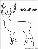 Reindeer Outline Clipart Coloring Reindeers Printable Fun Clipground Pages sketch template