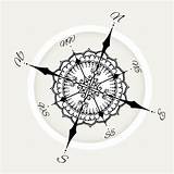 Compass Rose Wind Drawing Drawn Elements Floral Graphic Nautical Tattoo Vector Pirate Circle Getdrawings Basic Coloring Illustration Imagery Preview History sketch template