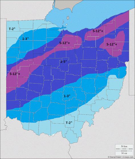 northeast ohio weather final updated snowfall maps