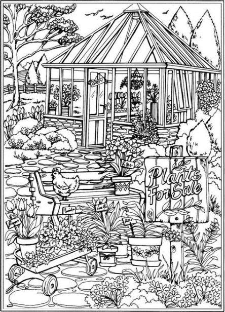 ideas  garden drawing pencil flower coloring books coloring