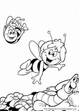 Bee Maya Coloring Pages Printable sketch template