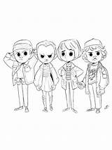 Stranger Things Pages Coloring Printable sketch template