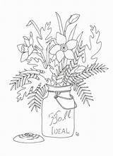 Jar Mason Coloring Drawing Printable Pages Template Bouquet Flowers Jars Drawings Flower Daffodil Ball Eva Shorey Getdrawings Paintingvalley Choose Board sketch template