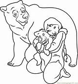 Brother Bear Coloring Having Pages Color Coloringpages101 sketch template