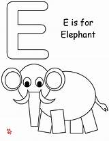 Letter Coloring Elephant Pages Alphabet Preschool Ee Kids Color Activities Print Letters Toddler Colouring Tracing Craft Crafts Popular Book Learning sketch template