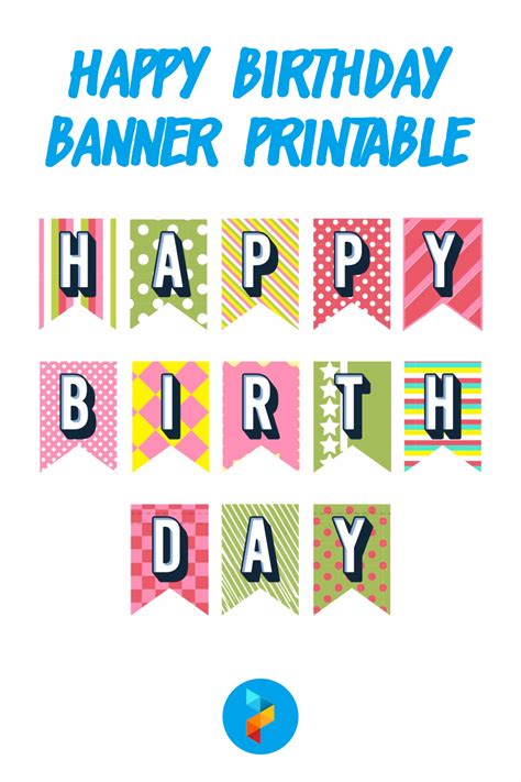 happy birthday banner printable     printablee