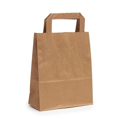 flat handle paper bags brown novapack