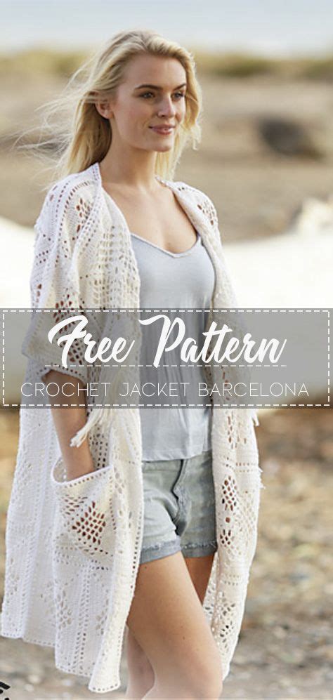 crochet jacket barcelona  pattern gehaakt jasje gehaakte trui patronen gehaakte dames vest