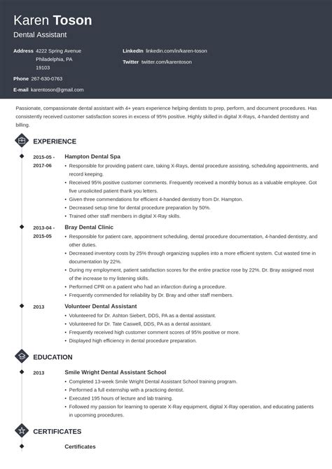 page resume templates  examples      gambaran