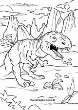 Ausmalbild Tyrannosaurus Dinosaurier Malvorlage Ausmalen Ausdrucken Dinosaur Dinos Großformat Grafik öffnen Tyrex sketch template