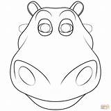 Hippo Masks Mascara Supercoloring Hippopotamus Ippopotamo sketch template